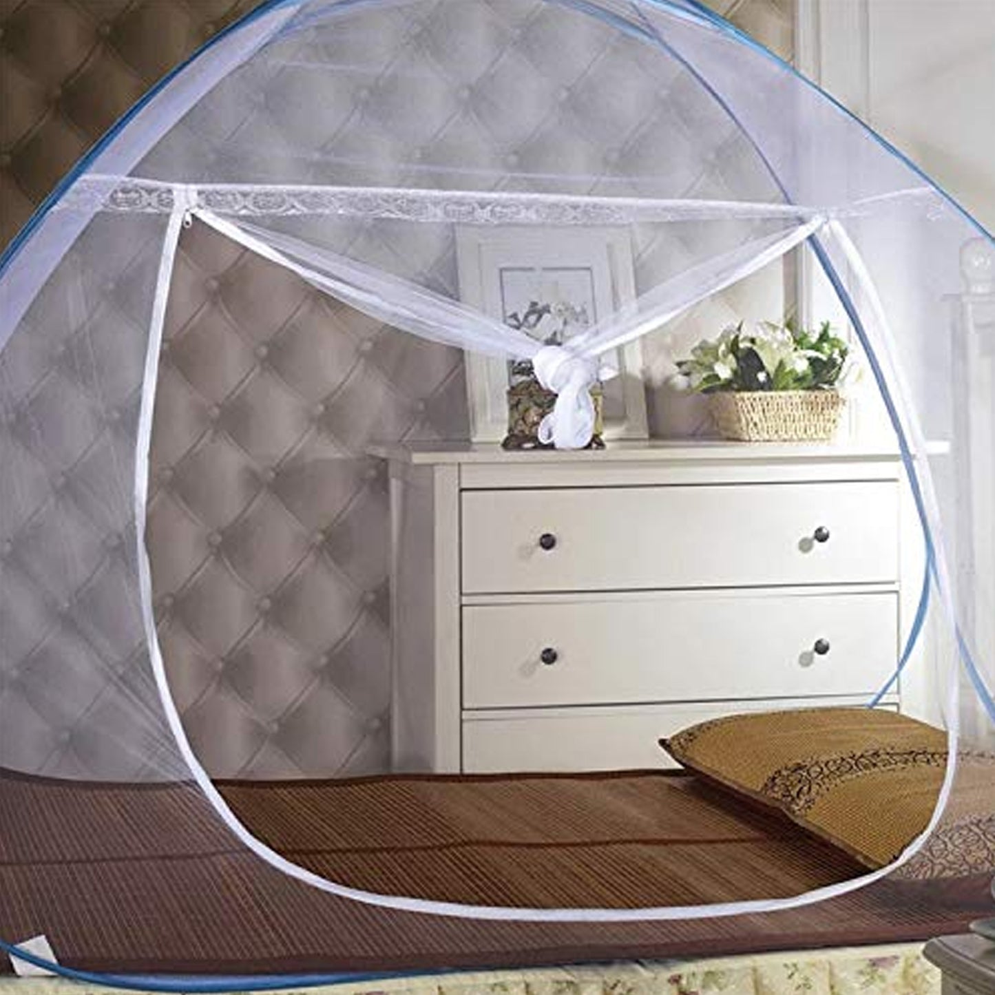 Premium Polyester Foldable Mosquito Net Tent (100 Cm Long 1 Pc)