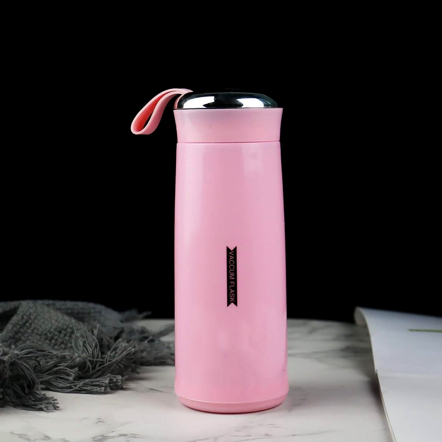 Water Bottle 400ml Leak Proof Glass Water Bottle With Daily Water Intake For Gym And Children Nice Bottle (1 Pc  Pink Color)