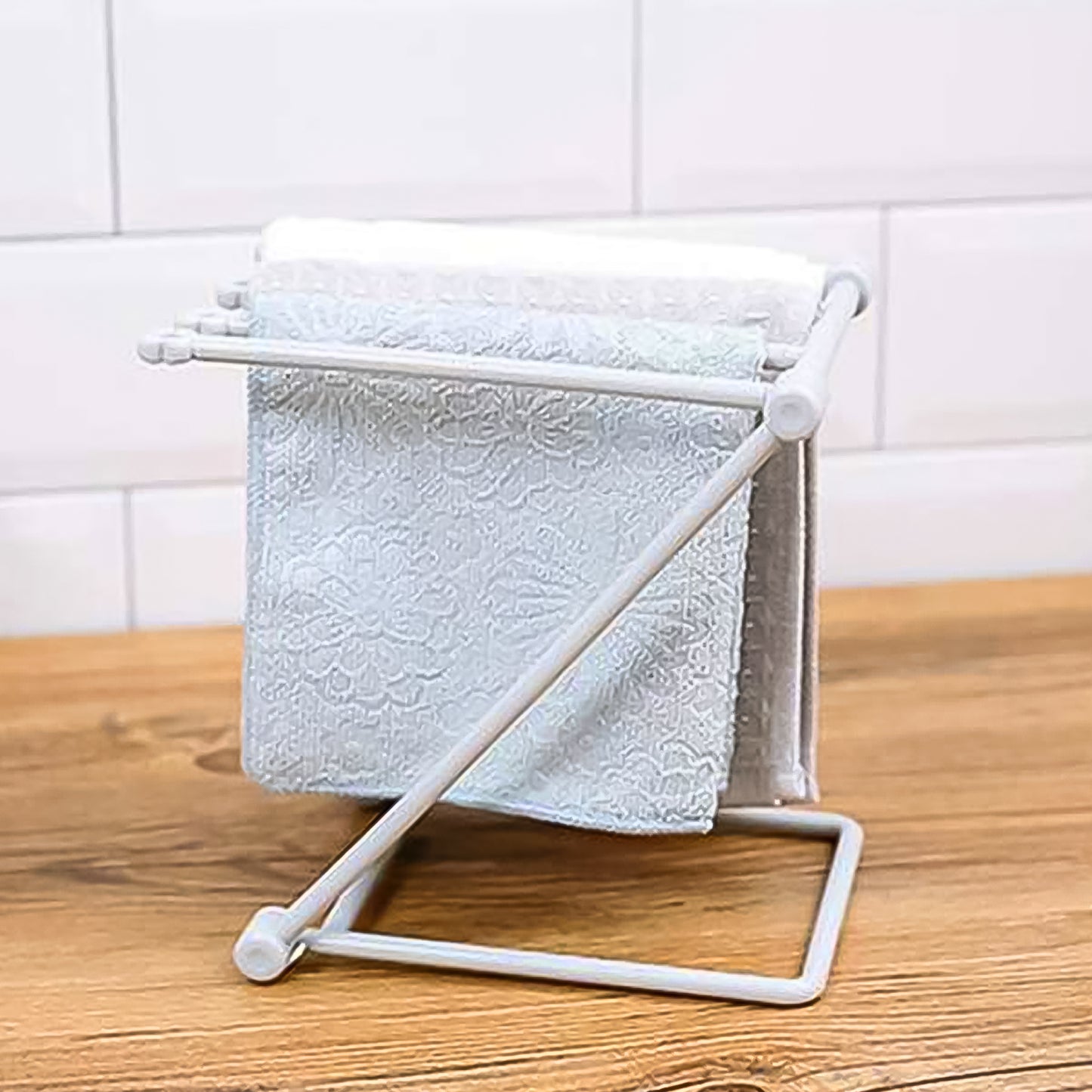 Folding Kitchen Bathroom Towel Rack Towel Stand (1 Pc)