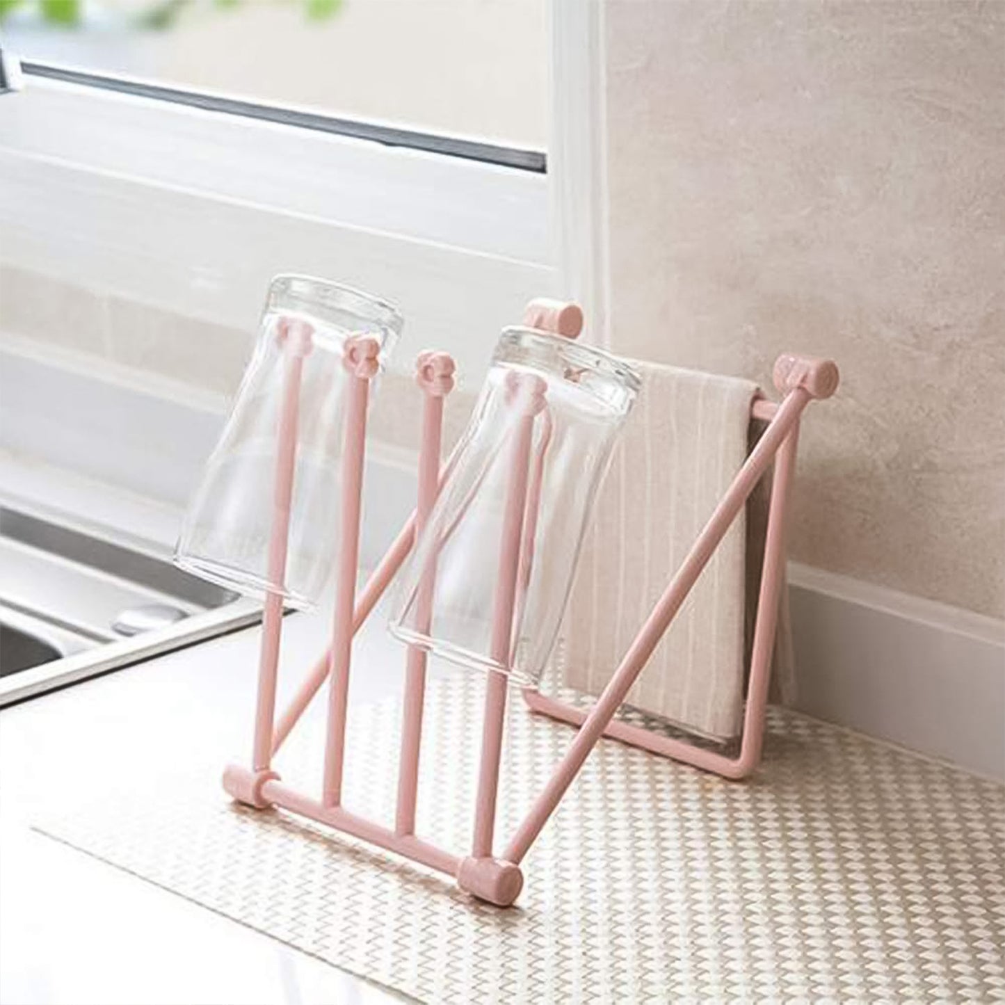 Folding Kitchen Bathroom Towel Rack Towel Stand (1 Pc)